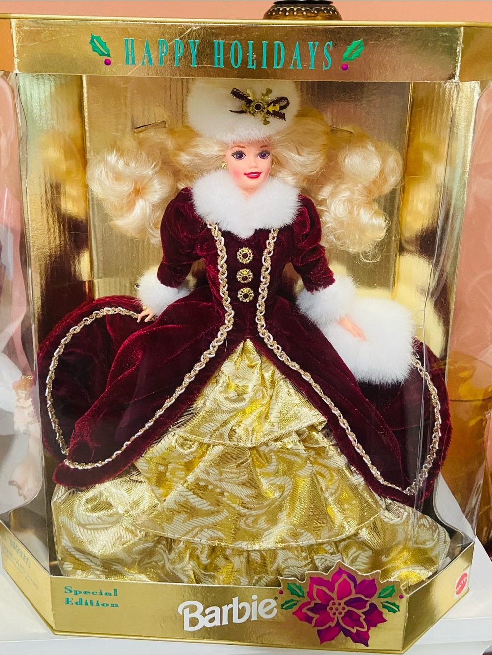 Barbie Burgundy Velvet and Gold Holiday Collector Doll